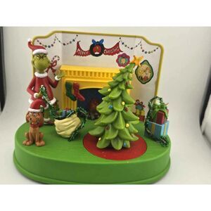 Merry Grinchmas Grinch Christmas Animated Scene Figure with Lights and Sounds